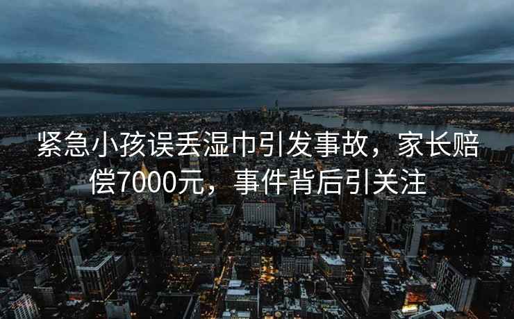 緊急小孩誤丟濕巾引發(fā)事故，家長(zhǎng)賠償7000元，事件背后引關(guān)注
