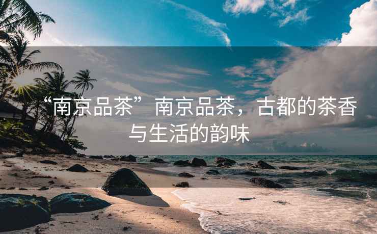 “南京品茶”南京品茶，古都的茶香與生活的韻味