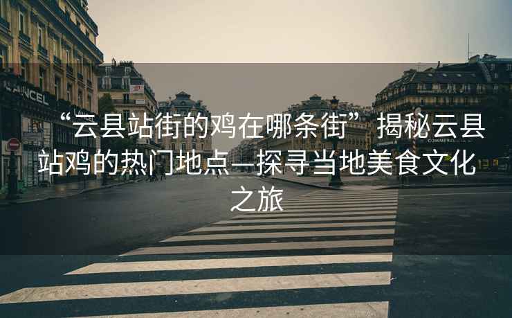 “云縣站街的雞在哪條街”揭秘云縣站雞的熱門地點—探尋當地美食文化之旅