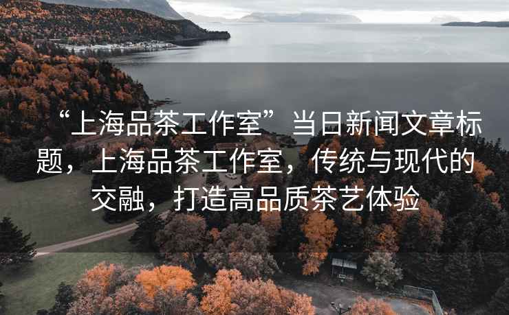 “上海品茶工作室”當日新聞文章標題，上海品茶工作室，傳統(tǒng)與現(xiàn)代的交融，打造高品質茶藝體驗