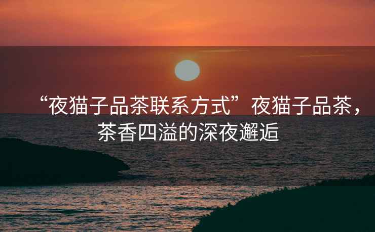 “夜貓子品茶聯系方式”夜貓子品茶，茶香四溢的深夜邂逅