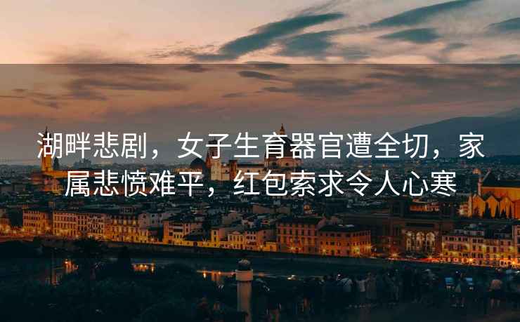 湖畔悲劇，女子生育器官遭全切，家屬悲憤難平，紅包索求令人心寒