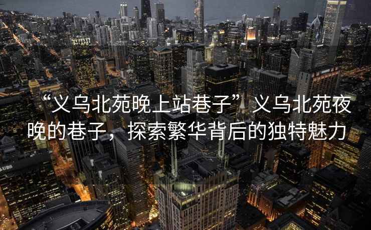 “義烏北苑晚上站巷子”義烏北苑夜晚的巷子，探索繁華背后的獨特魅力