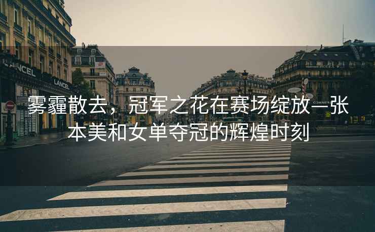 霧霾散去,冠軍之花在賽場綻放—張本美和女單奪冠的輝煌時刻 霧霾散去,冠軍之花在賽場綻放—張本美和女單奪冠的輝煌時刻