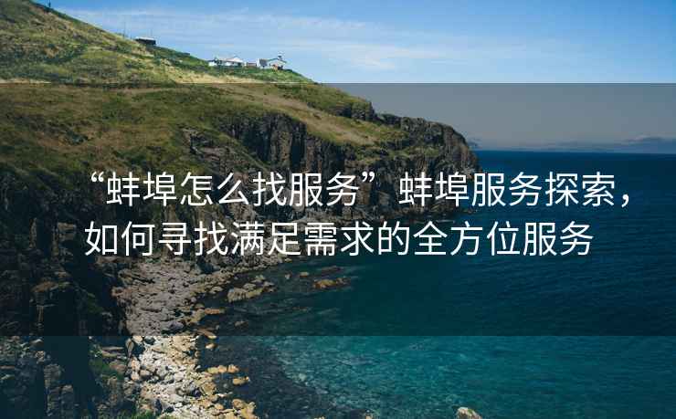 “蚌埠怎么找服務(wù)”蚌埠服務(wù)探索，如何尋找滿足需求的全方位服務(wù)