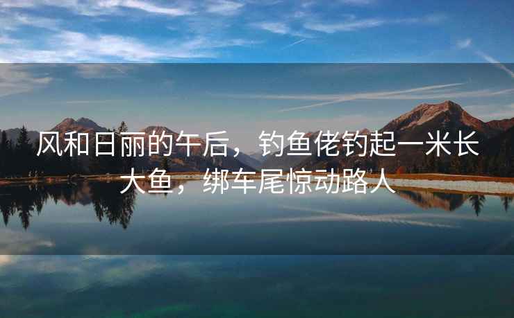 風(fēng)和日麗的午后，釣魚佬釣起一米長大魚，綁車尾驚動路人