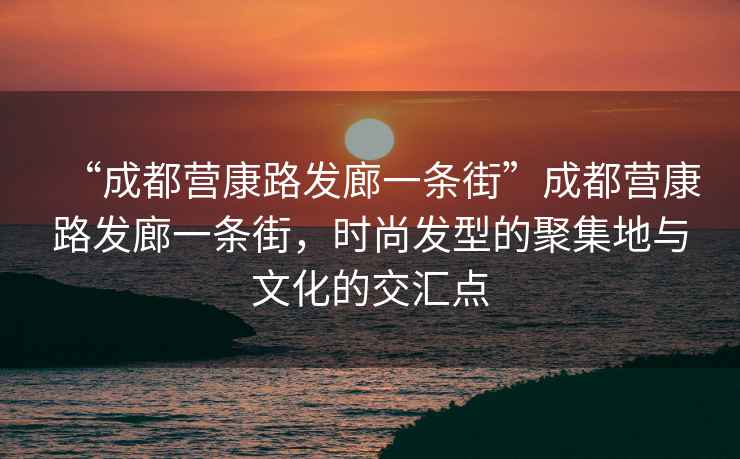 “成都營(yíng)康路發(fā)廊一條街”成都營(yíng)康路發(fā)廊一條街，時(shí)尚發(fā)型的聚集地與文化的交匯點(diǎn)