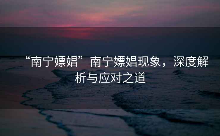 “南寧嫖娼”南寧嫖娼現(xiàn)象，深度解析與應(yīng)對之道