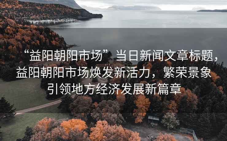 “益陽朝陽市場”當日新聞文章標題，益陽朝陽市場煥發新活力，繁榮景象引領地方經濟發展新篇章