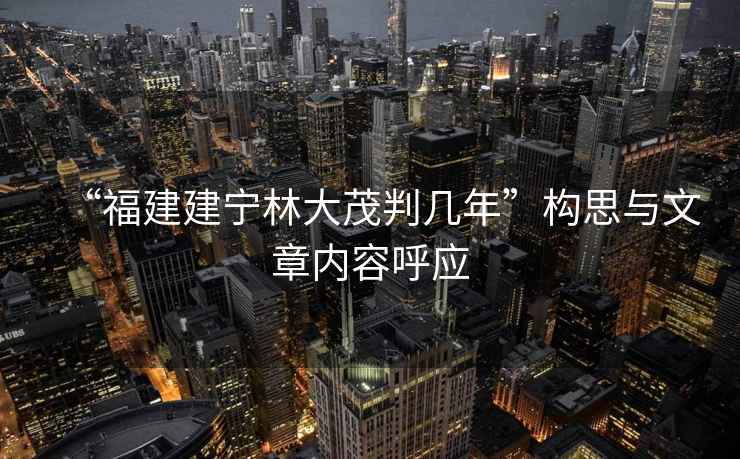 “福建建寧林大茂判幾年”構思與文章內容呼應