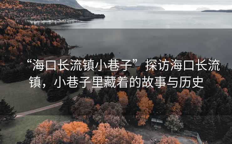 “?？陂L流鎮小巷子”探訪?？陂L流鎮，小巷子里藏著的故事與歷史