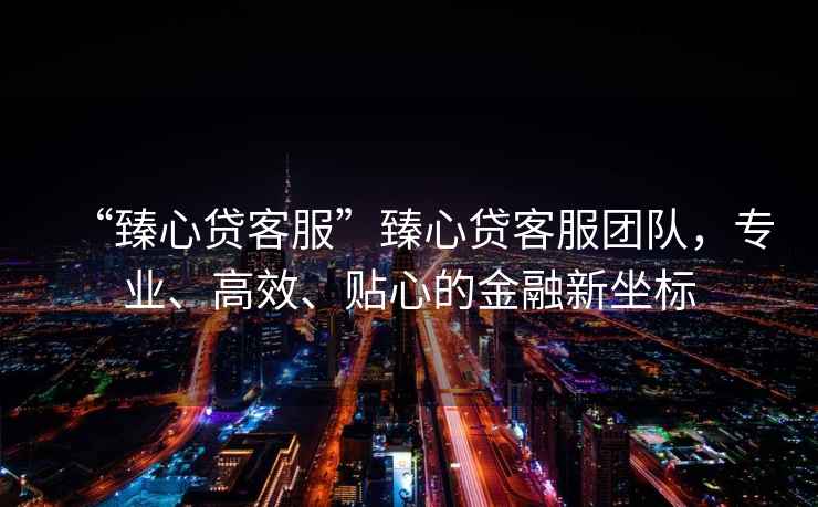“臻心貸客服”臻心貸客服團隊，專業(yè)、高效、貼心的金融新坐標