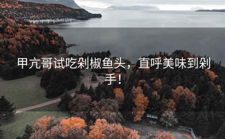 甲亢哥試吃剁椒魚頭，直呼美味到剁手！
