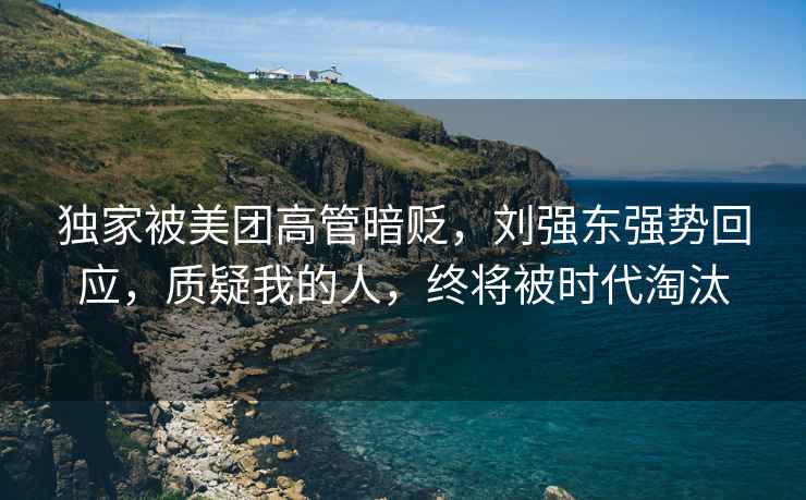 獨家被美團高管暗貶，劉強東強勢回應，質疑我的人，終將被時代淘汰