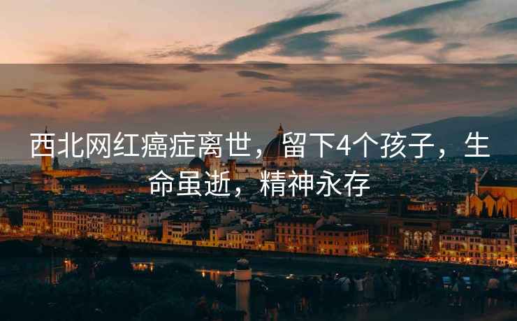西北網(wǎng)紅癌癥離世，留下4個(gè)孩子，生命雖逝，精神永存
