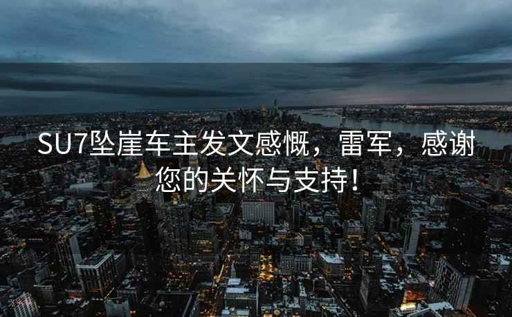 SU7墜崖車主發(fā)文感慨，雷軍，感謝您的關(guān)懷與支持！