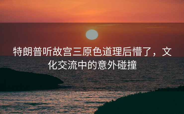特朗普聽故宮三原色道理后懵了，文化交流中的意外碰撞