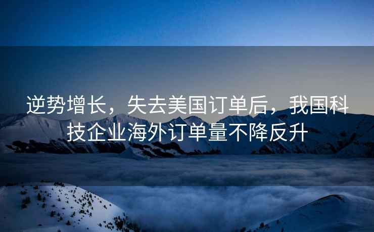 逆勢增長，失去美國訂單后，我國科技企業(yè)海外訂單量不降反升