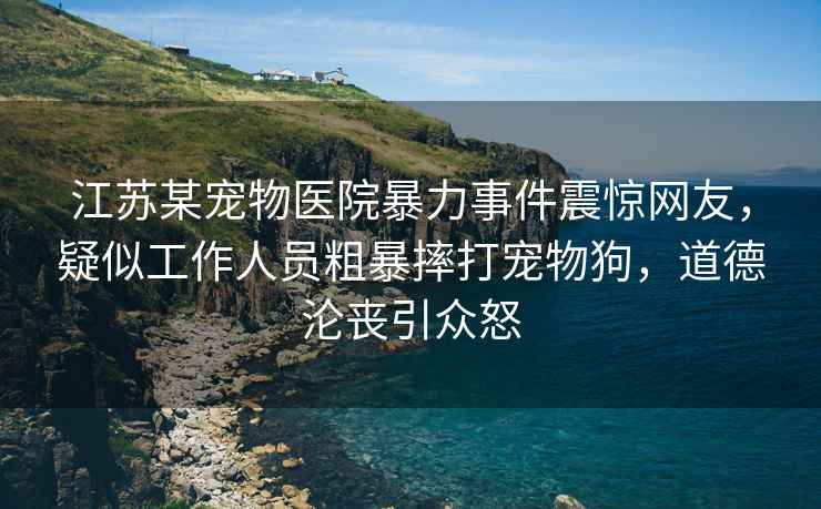 江蘇某寵物醫院暴力事件震驚網友，疑似工作人員粗暴摔打寵物狗，道德淪喪引眾怒