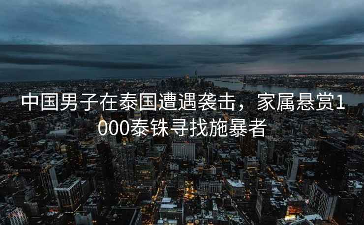 中國男子在泰國遭遇襲擊，家屬懸賞1000泰銖尋找施暴者