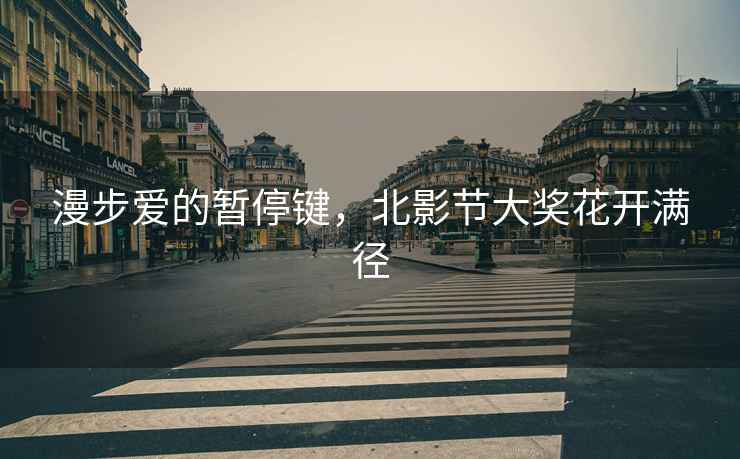 漫步愛的暫停鍵，北影節大獎花開滿徑