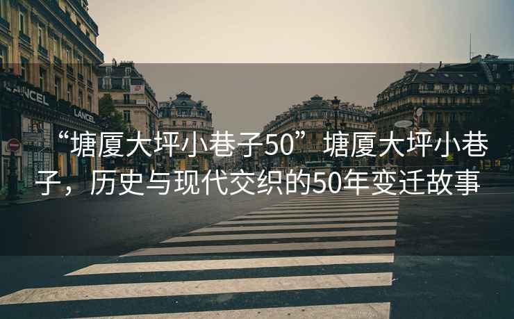 “塘廈大坪小巷子50”塘廈大坪小巷子，歷史與現代交織的50年變遷故事