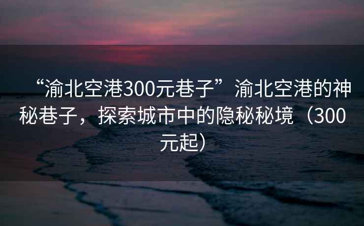 “渝北空港300元巷子”渝北空港的神秘巷子，探索城市中的隱秘秘境（300元起）