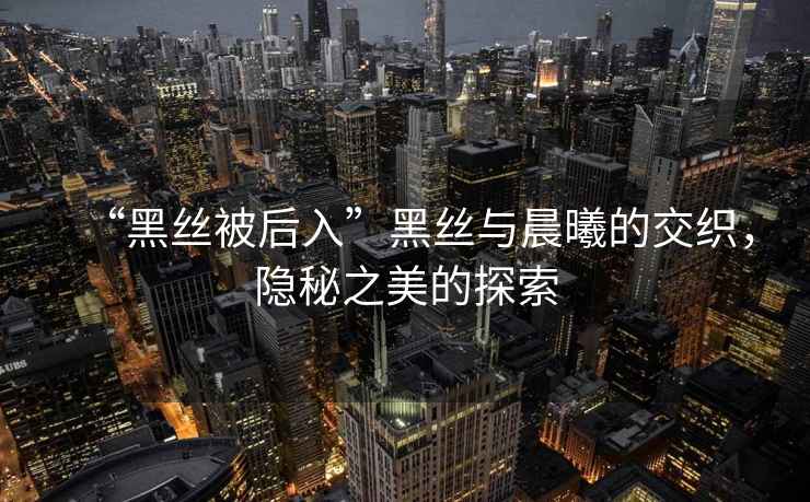 “黑絲被后入”黑絲與晨曦的交織，隱秘之美的探索