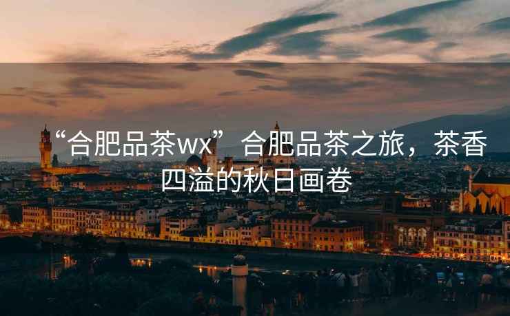 “合肥品茶wx”合肥品茶之旅，茶香四溢的秋日畫(huà)卷
