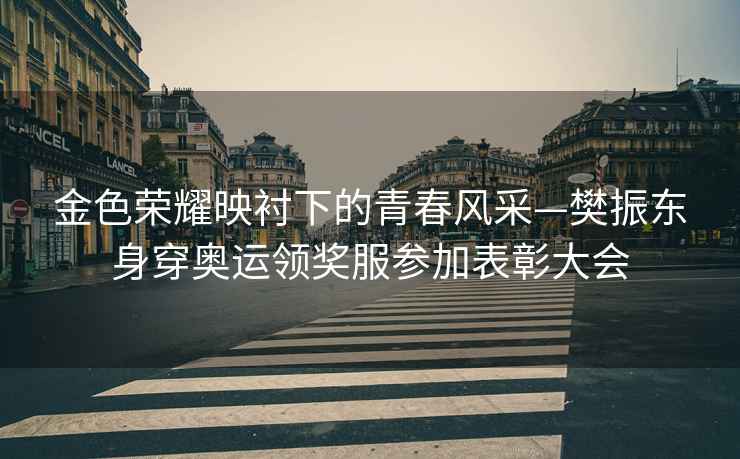 金色榮耀映襯下的青春風采—樊振東身穿奧運領獎服參加表彰大會