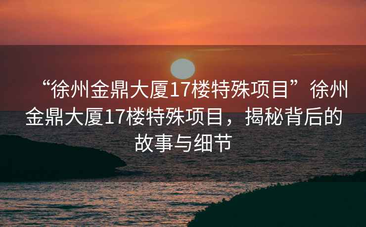 “徐州金鼎大廈17樓特殊項(xiàng)目”徐州金鼎大廈17樓特殊項(xiàng)目，揭秘背后的故事與細(xì)節(jié)