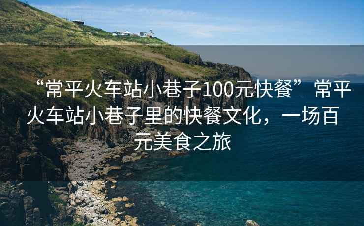 “常平火車站小巷子100元快餐”常平火車站小巷子里的快餐文化，一場百元美食之旅