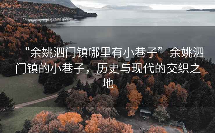 “余姚泗門鎮(zhèn)哪里有小巷子”余姚泗門鎮(zhèn)的小巷子，歷史與現(xiàn)代的交織之地