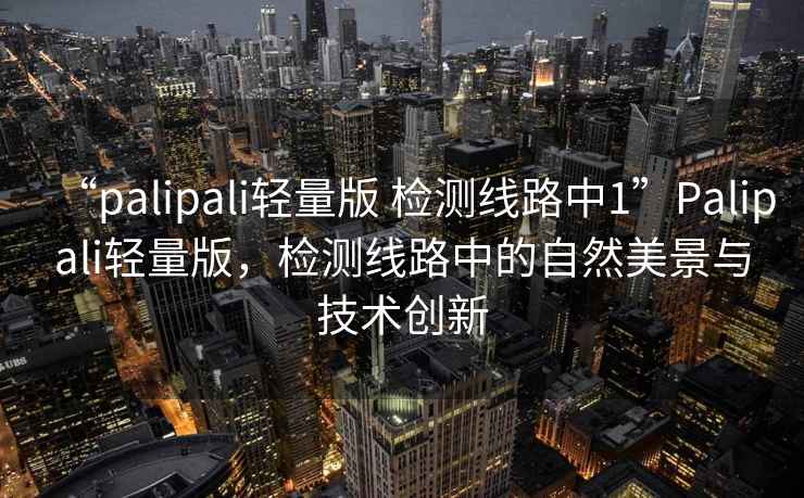 “palipali輕量版 檢測線路中1”Palipali輕量版，檢測線路中的自然美景與技術(shù)創(chuàng)新