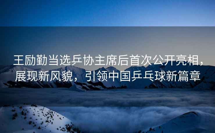 王勵勤當選乒協主席后首次公開亮相，展現新風貌，引領中國乒乓球新篇章