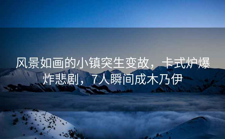 風景如畫的小鎮(zhèn)突生變故，卡式爐爆炸悲劇，7人瞬間成木乃伊