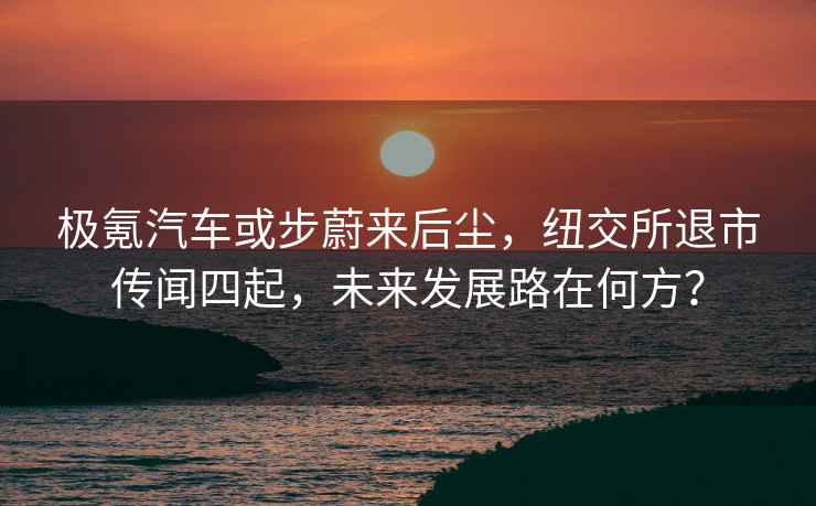 極氪汽車或步蔚來后塵，紐交所退市傳聞四起，未來發展路在何方？