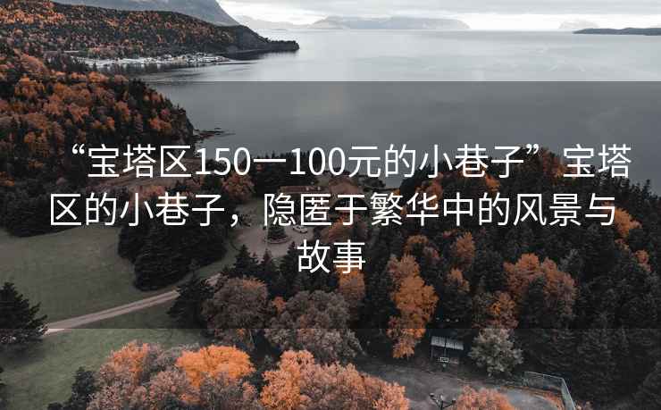 “寶塔區150一100元的小巷子”寶塔區的小巷子，隱匿于繁華中的風景與故事