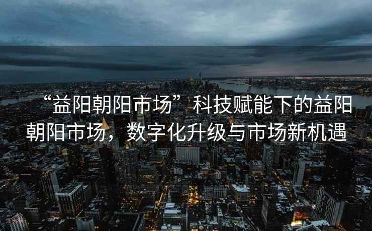 “益陽朝陽市場”科技賦能下的益陽朝陽市場，數(shù)字化升級與市場新機遇