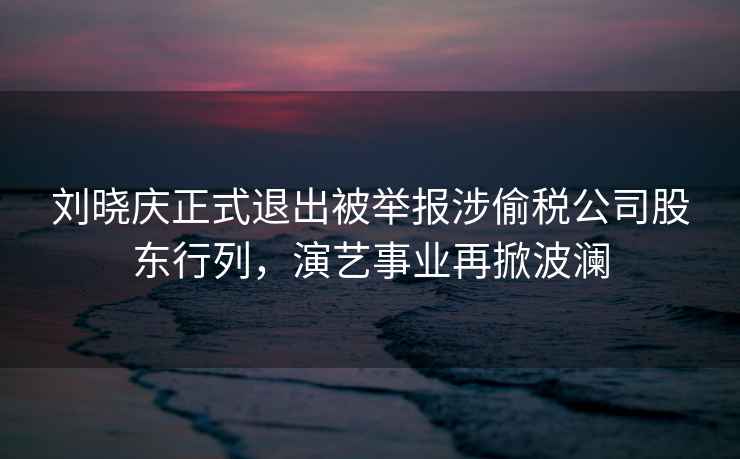 劉曉慶正式退出被舉報(bào)涉偷稅公司股東行列，演藝事業(yè)再掀波瀾