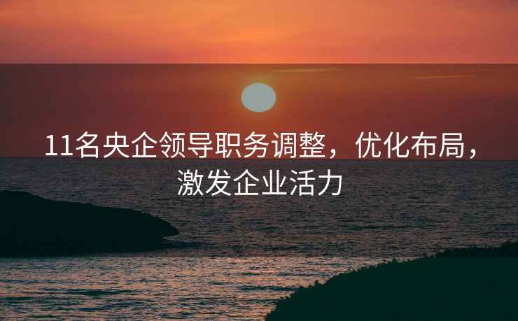11名央企領導職務調整，優(yōu)化布局，激發(fā)企業(yè)活力