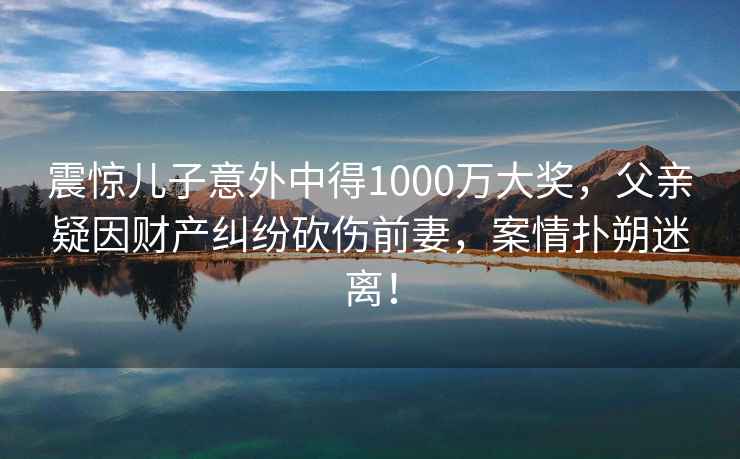 震驚兒子意外中得1000萬大獎，父親疑因財產糾紛砍傷前妻，案情撲朔迷離！