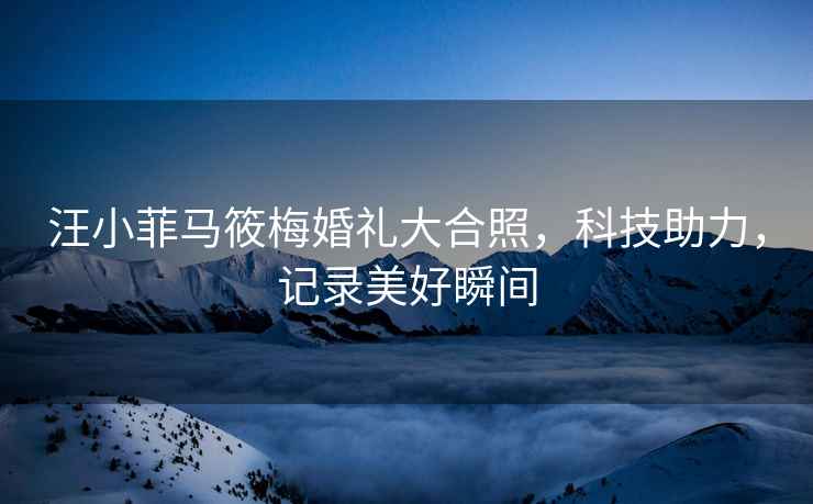 汪小菲馬筱梅婚禮大合照，科技助力，記錄美好瞬間