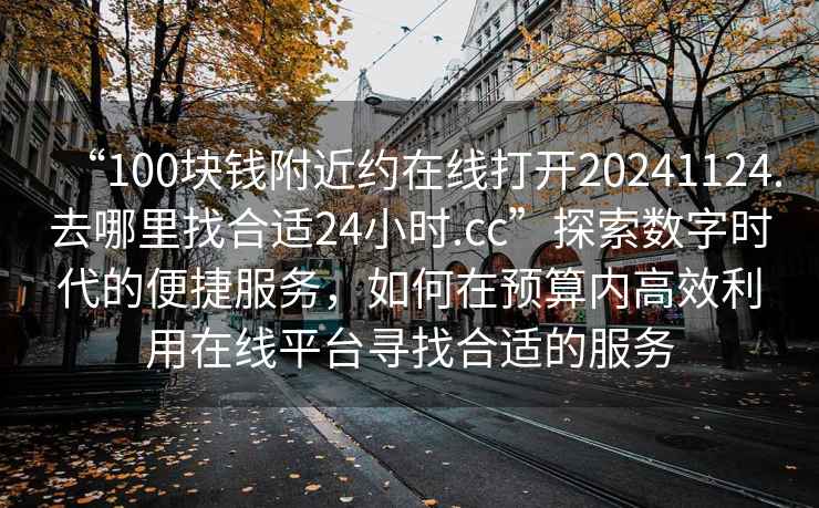 “100塊錢附近約在線打開(kāi)20241124.去哪里找合適24小時(shí).cc”探索數(shù)字時(shí)代的便捷服務(wù)，如何在預(yù)算內(nèi)高效利用在線平臺(tái)尋找合適的服務(wù)