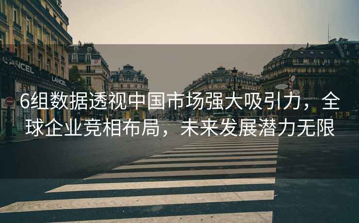 6組數(shù)據(jù)透視中國市場強(qiáng)大吸引力，全球企業(yè)競相布局，未來發(fā)展?jié)摿o限