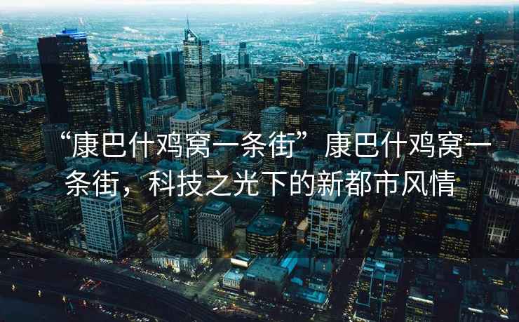 “康巴什雞窩一條街”康巴什雞窩一條街，科技之光下的新都市風情