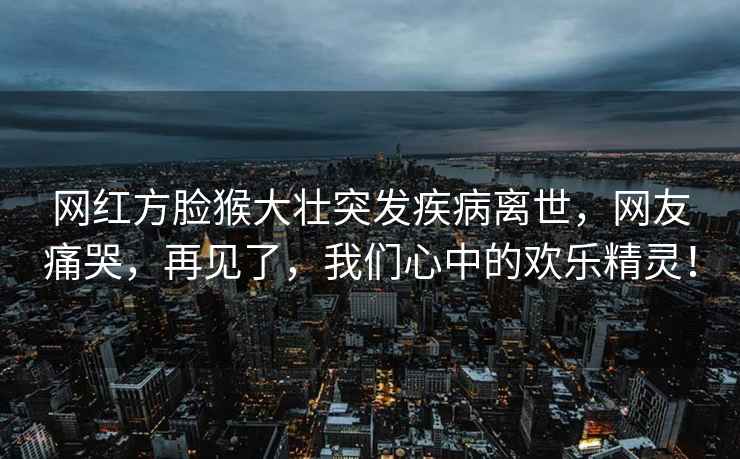 網紅方臉猴大壯突發疾病離世，網友痛哭，再見了，我們心中的歡樂精靈！