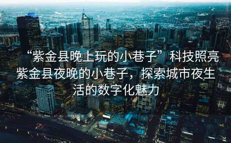 “紫金縣晚上玩的小巷子”科技照亮紫金縣夜晚的小巷子，探索城市夜生活的數字化魅力