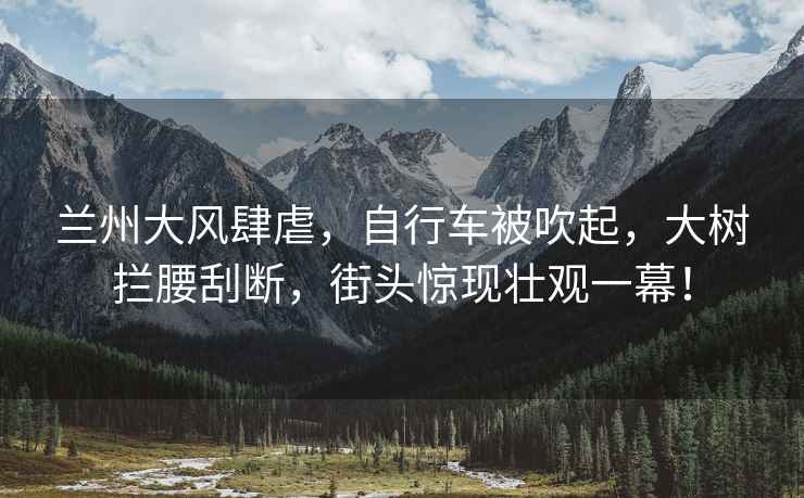 蘭州大風肆虐，自行車被吹起，大樹攔腰刮斷，街頭驚現壯觀一幕！