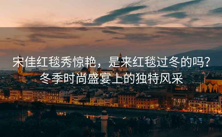 宋佳紅毯秀驚艷，是來紅毯過冬的嗎？冬季時尚盛宴上的獨(dú)特風(fēng)采